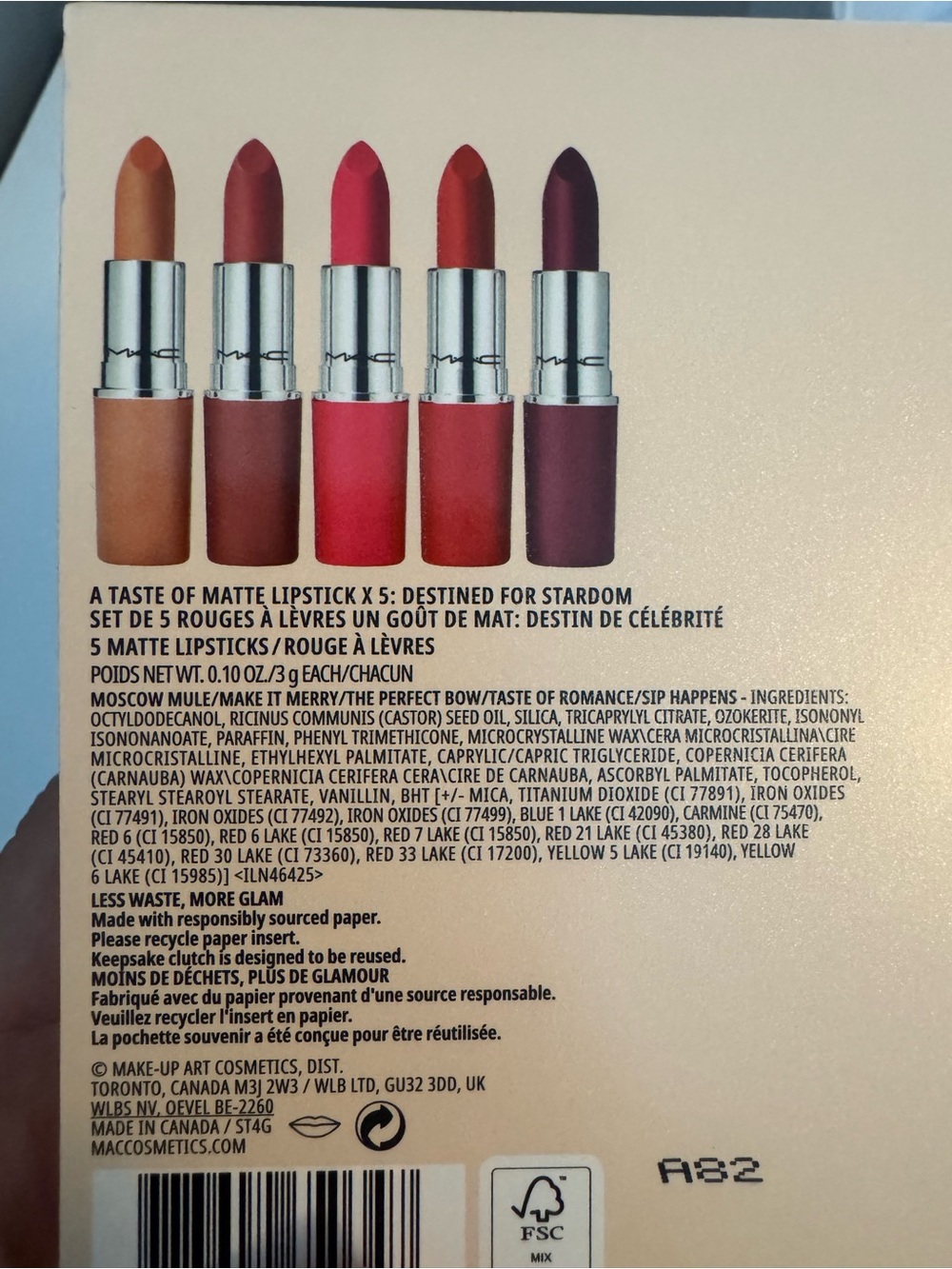 MAC “A Taste of Matte Lipstick: Destined for Stardom” Gift Set + cosmetic clutch - Picture 4 of 16
